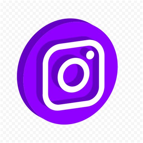 3D Purple Instagram Logo Icon Citypng