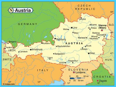 Map Of Germany And Austria With Cities Travelsmapscom