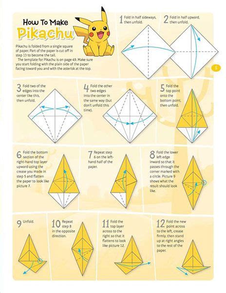 Origami Pikachu Tutorial Easy