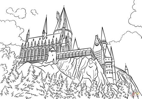 Hogwarts Castle Coloring Page Free Printable Coloring Pages