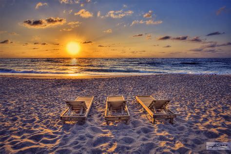 Singer Island Beach Chairs Sunrise Hdr Photography By Captain Kimo