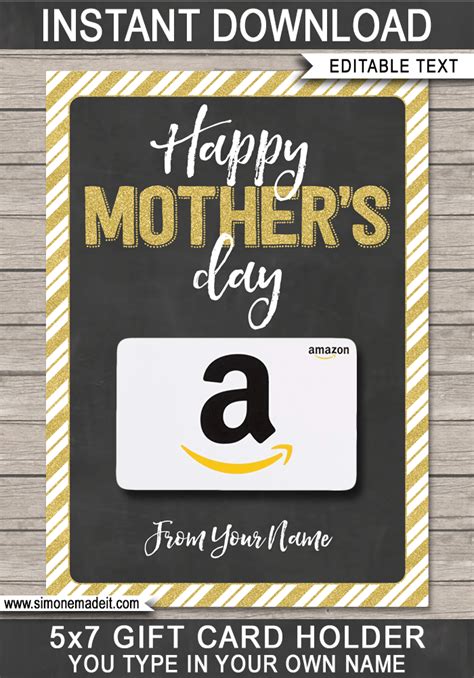 printable mothers day gift card holder  minute gift