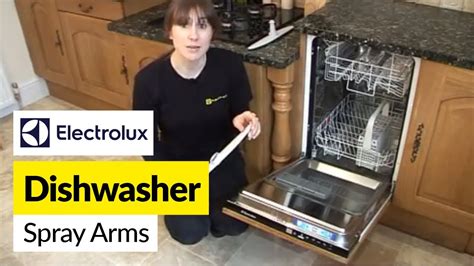 How To Replace Dishwasher Spray Arms On An Electrolux Dishwasher Youtube