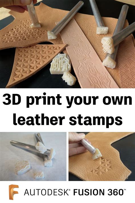 3d Print Your Own Leather Stamps Leather Stamps 3d Printing 3d