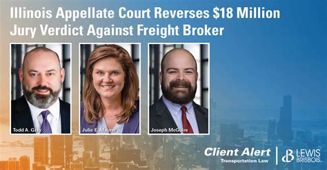 Illinois Appellate Court Reverses 18 Million Jury Verdict Against Freight Broker Lewis