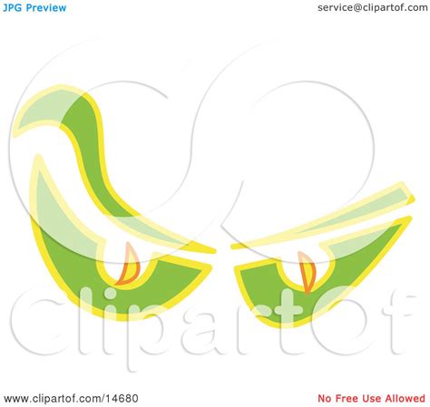 An Evil Pair Of Ghost Eyes Glowing In The Dark Clipart