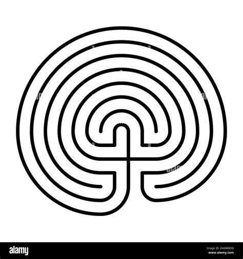 Cretan Labyrinth Symbol Icon Stock Photo Alamy