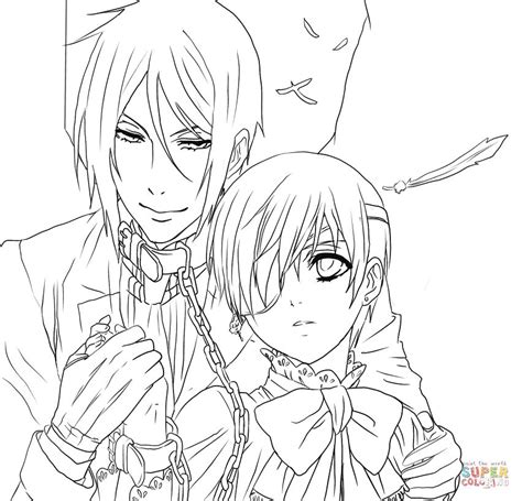Black Butler Coloring Pages At Free Printable