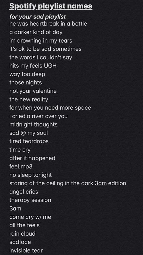 Sad Playlist Names Aesthetic Playlist Names Songs Sad Spotify Aesthetic Song Rap Covers Trip