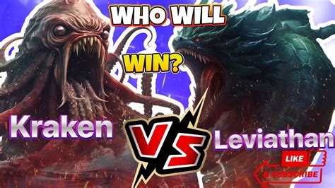 Epic Kraken Vs Leviathan Battle Clash Of Oceanic Titanskraken