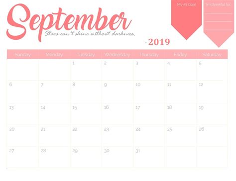As the two wander outside, heer's questions. Editable September 2019 Printable Calendar Blank Template
