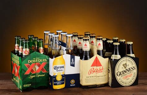 Six Packs Of Imported Beer Editorial Stock Image Image Of Restaurant