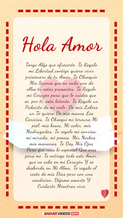 Carta De Amor Em Espanhol