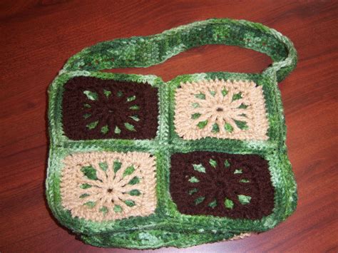 crocheted granny square bag for swap | Granny square bag, Granny square crochet, Square bag