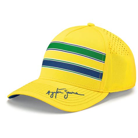 Ayrton Senna Stripe Baseball Hat Yellow Cmc Motorsports®