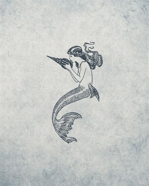 Mermaid Nautical Design By World Art Prints And Designs Mermaid