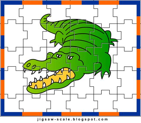 Printable Jigsaw Puzzle For Kids Alligator Jigsaw