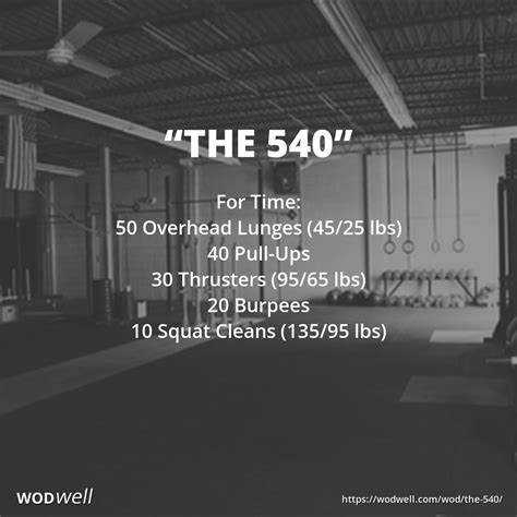 The 540 Benchmark Wod For Time 50 Overhead Lunges 4525 Lbs 40