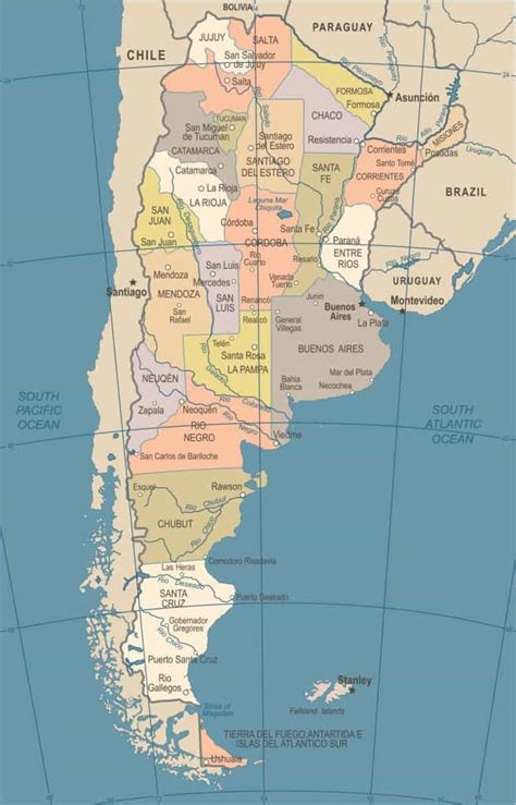 √ Argentina Mapa Provincias Y Capitales Mapa De Las Provincias De