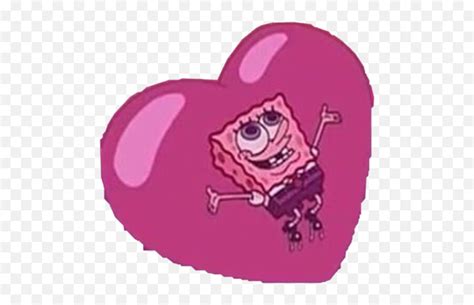 Spongebob Sticker Cartoon Love Meme Face Emoji Spongebob Heart Emoji Meme Free Emoji PNG