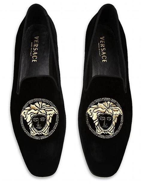 Versace Velvet Loafers Mens Dress Shoes Men Gentleman Shoes