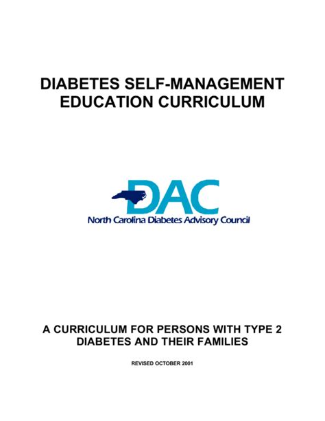 Diabetes Self Management Education Curriculum