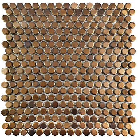 Elitetile Astraea 062 X 062 Penny Round Porcelain Mosaic Tile In