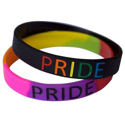 Gay Pride Rainbow Silicone Lgbt Band Wristband Bracelet Lgbt Mardi Gras Souvenir Ebay