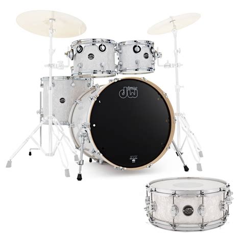 Dw Drums Performance Series 5 Piece Shell Pack Wsnare White Marine At