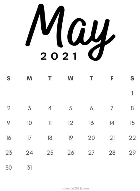 Download 2021 yearly printable calendar with notes. 33 Printable Free May 2021 Calendars with Holidays ...