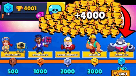 Nonstop To 4000 Trophies Without Collecting Trophy Road Brawl Stars