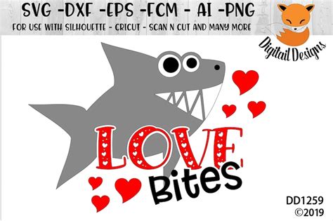 Shark Valentine SVG Png Fcm Eps Dxf Ai Cut File - Etsy