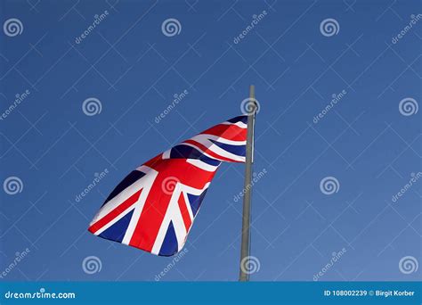 Uk Flag On A Flagpole Stock Image Image Of England 108002239
