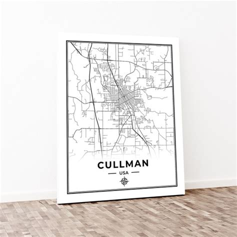 Cullman Map Print Poster Canvas Map Of Cullman Alabama Etsy