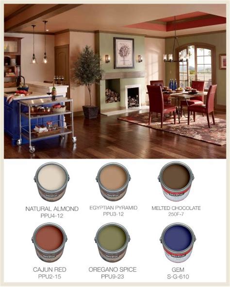 If you paint them two different colors you should keep them within the same hues, so when your eye travels through the space it won't abruptly stop. Colorfully, BEHR :: Color for Open Floor Plans. study how this is done. Use for kitchen/dining ...