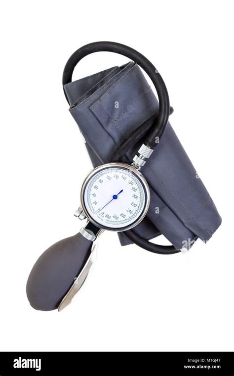 Manual Blood Pressure Sphygmomanometer Isolated On White Background