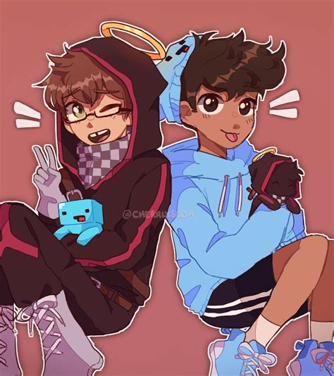 Omg Me And Skeppy Are Both So Cute Credit To The Won Who Made The