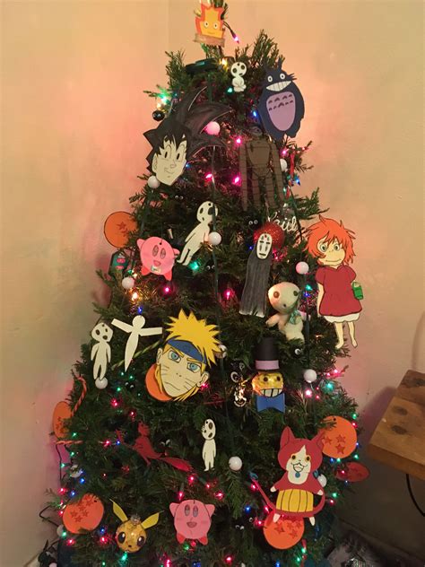 Anime Theme Christmas Tree Christmas Tree Drawing Anime Christmas