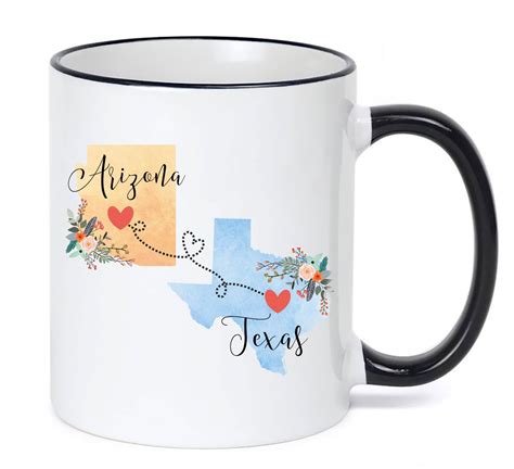 Arizona Texas Mug / Texas Arizona Mug / Arizona to Texas Gift / Texas to Arizona Gift / 11 or 15 ...