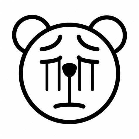 Bear Emoji Gomti Line Sad Sorry Icon Download On Iconfinder