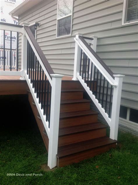 Trexcompany Transcend Composite Deck Steps Using Tiki Torch And Spiced
