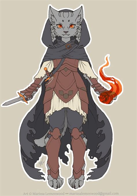 I Drew A Pyromaniac Tabaxi Rogue Ive Been Calling Her Bug Oc Art