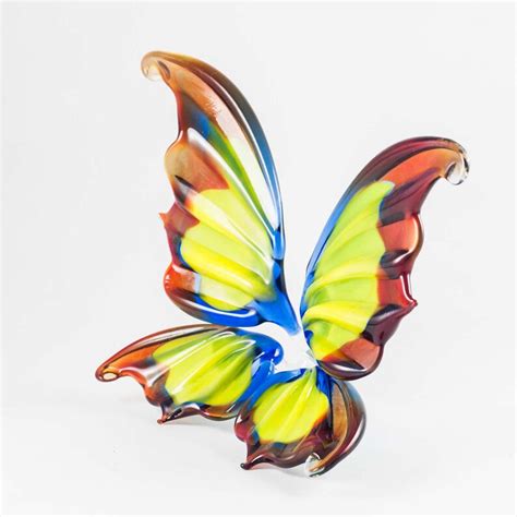 Glass Butterfly Hand Blown Collectible Figurine Btterfly Etsy