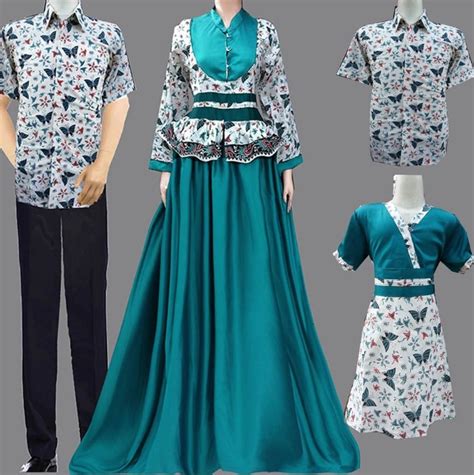 10 Model Baju Batik Couple Gamis Elegan Terbaru 2020