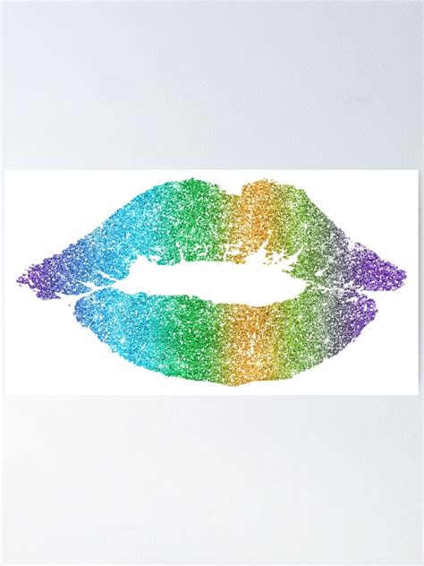 Pride Rainbow Glitter Lips Mouth Poster For Sale By Colorflowart