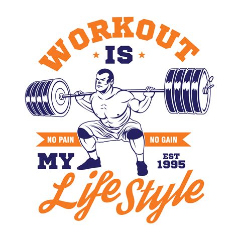 Barbell work out vector illustration logo design, perfect for tshirt