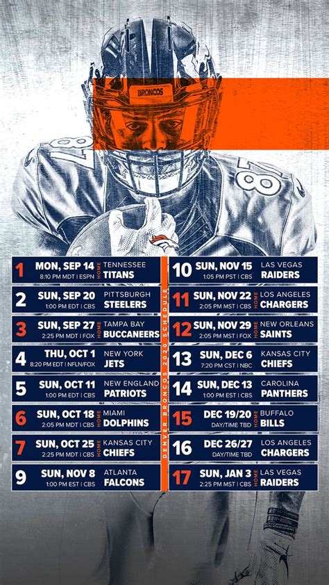 Denver Broncos 2021 Schedule Wallpaper Art Valley