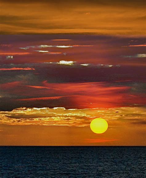 Sunset Over The Sea By Svitakovaeva On Deviantart Amazing Sunsets