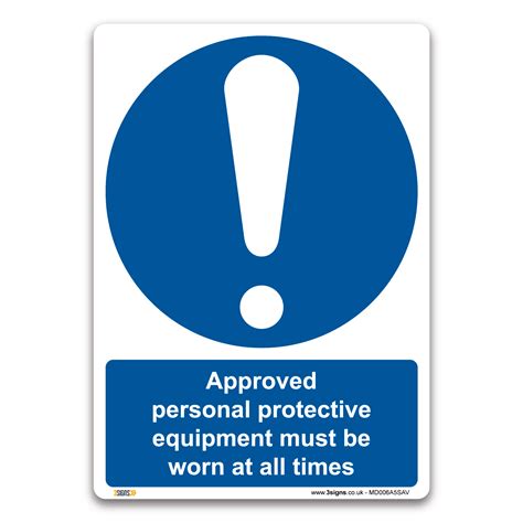 Personal Protective Equipment Should Wear At All Times Sign