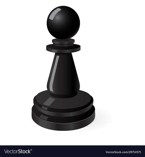 Black Pawn Chess Piece Royalty Free Vector Image